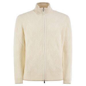 Fedeli Men Full-Zip Cashmere Cable-Knit Cardigan